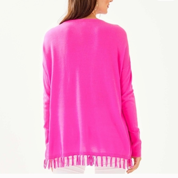 Lilly Pulitzer Hot Pink Emberly Sweater Size M - Picture 3 of 10